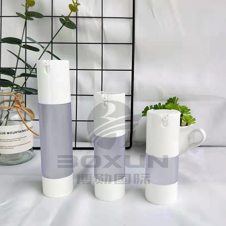 Transparent frosted airless bottle