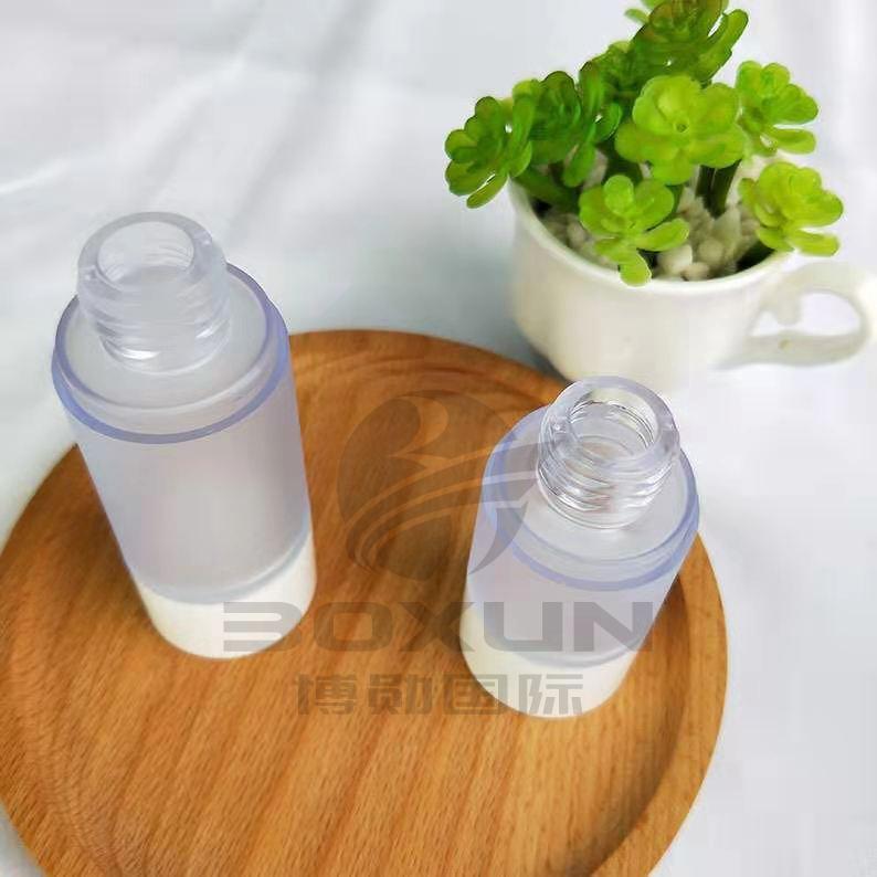 Transparent frosted airless bottle