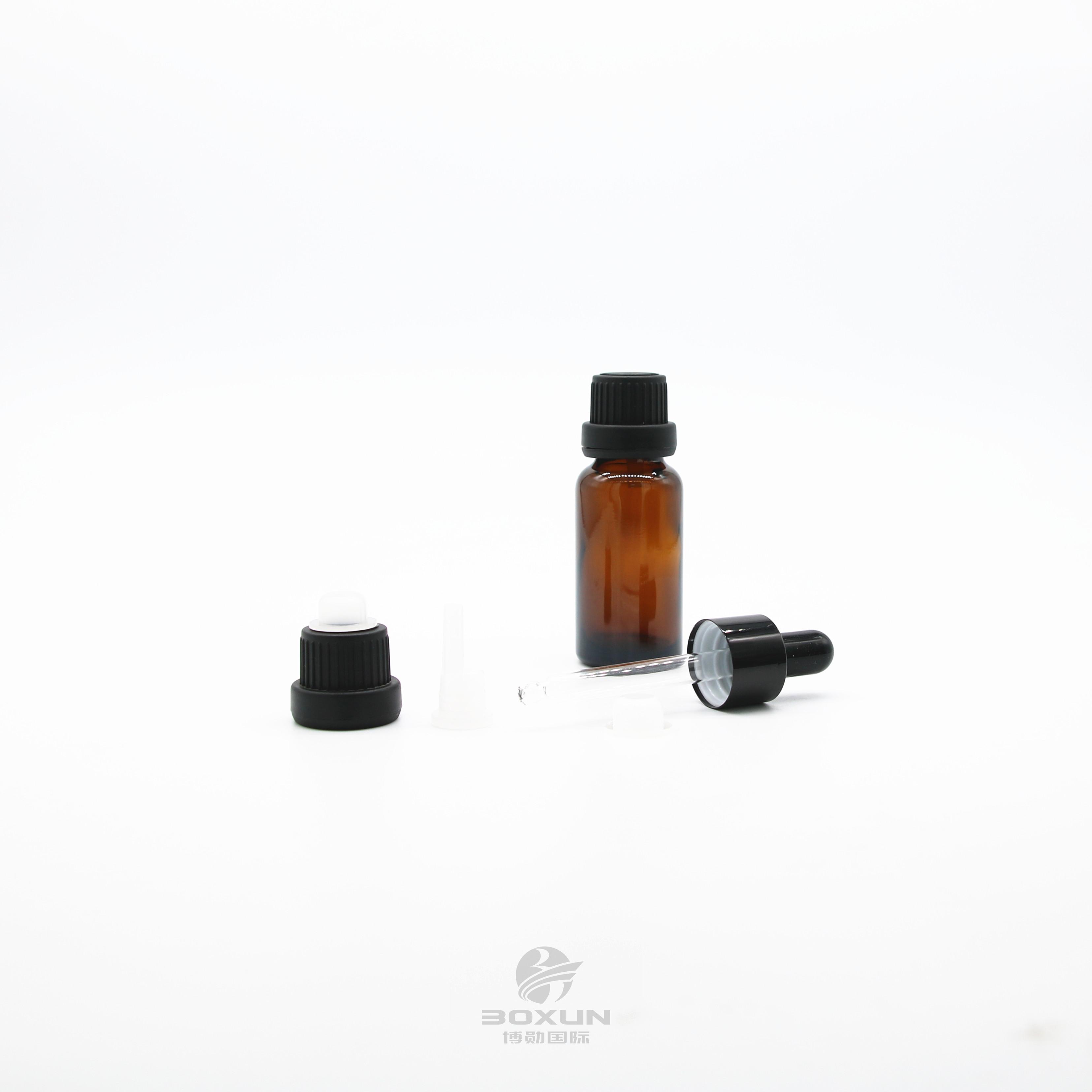 100ml50ml30ml20ml15ml10ml5ml amber dropper bottle essential oil bottle can be used with lotion pump spray head dropper screw cap anti-theft cap