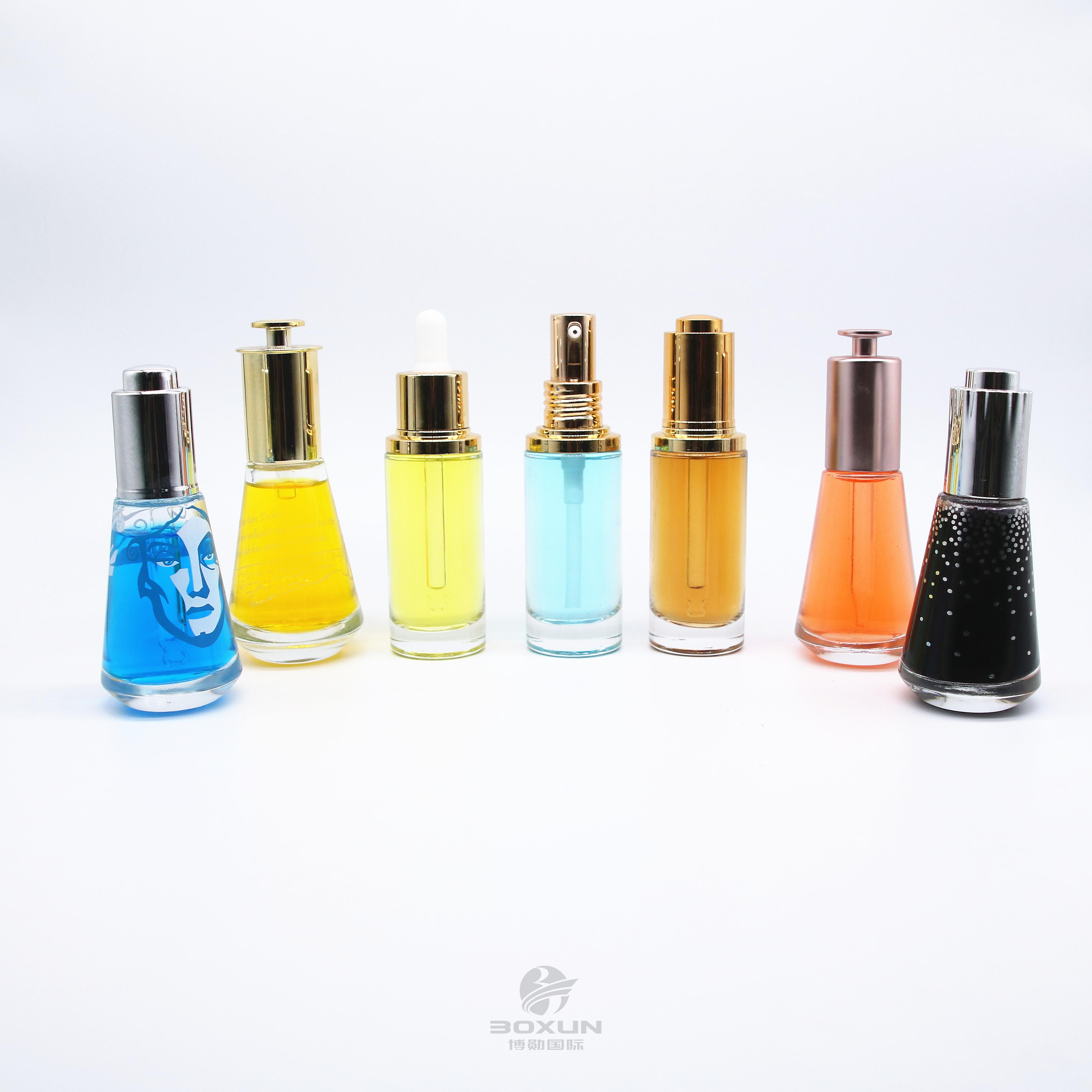 30ml40ml50ml glass lotion bottle dropper bottle perfume bottle small sample bottle can be customized can be used with pump head spray dropper pressure pump dropper rotary pressure pump dropper