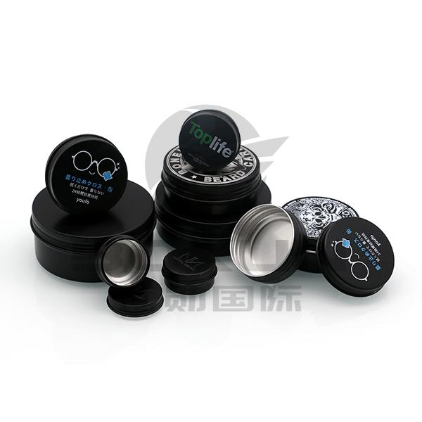 10G-1000G Matte black Aluminum Jar -