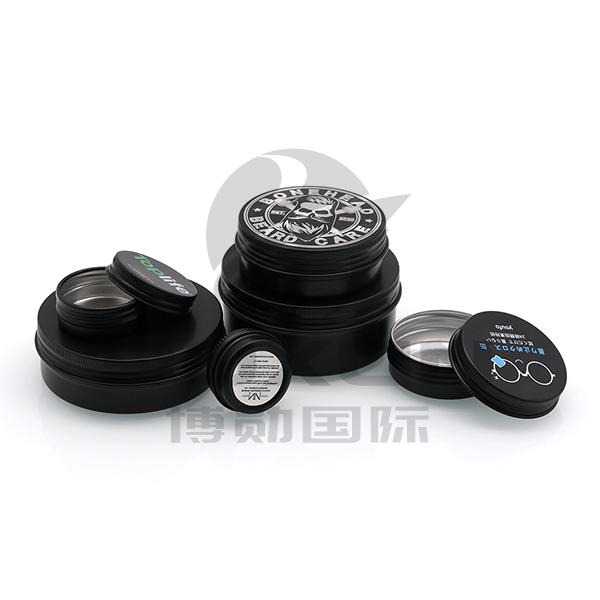 10G-1000G Matte black Aluminum Jar -