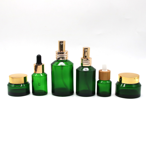 Spot green shoulder bottle can be equipped with lotion pump spray dropper Cap